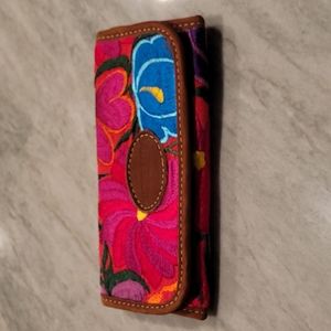 Guatemalan Huipil Trifold Wallet, Women’s Flower Wallet, Woven Fabric Wallet